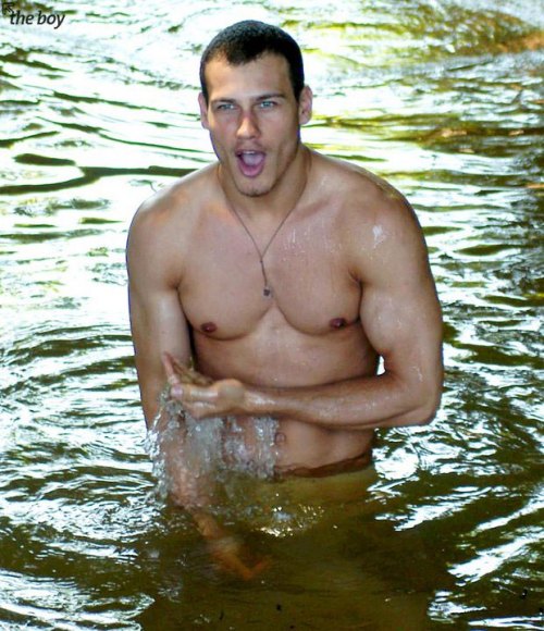 Silvio Nascimento in a pool